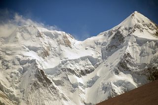 05 Gasherbrum II E and Gasherbrum II North Face Close Up Afternoon From Gasherbrum North Base Camp 4294m in China.jpg